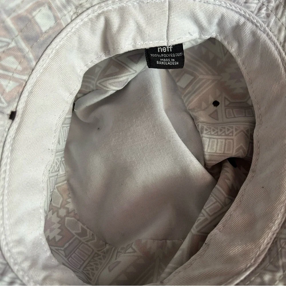 Neff Light Gray Patterned Bucket Hat OSFA